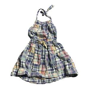Jcrew Plaid Halter Kids Dress- size 4